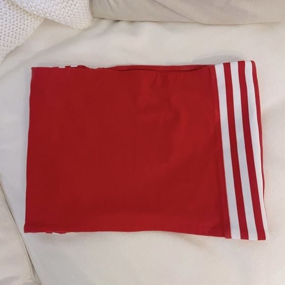 RED ADIDAS BANDEAU TUBE TOP, Size XS - Picture 12 of 14